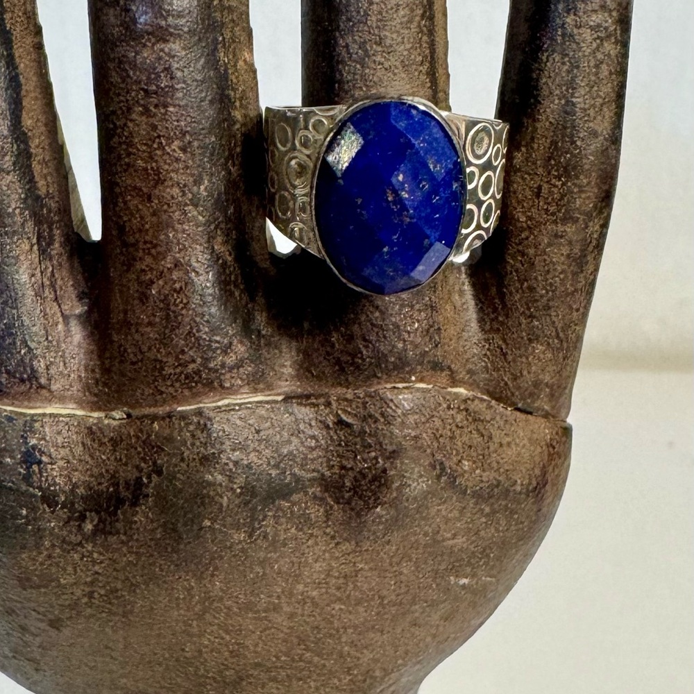 Sterling Silver Lapis Lazuli Statement Ring